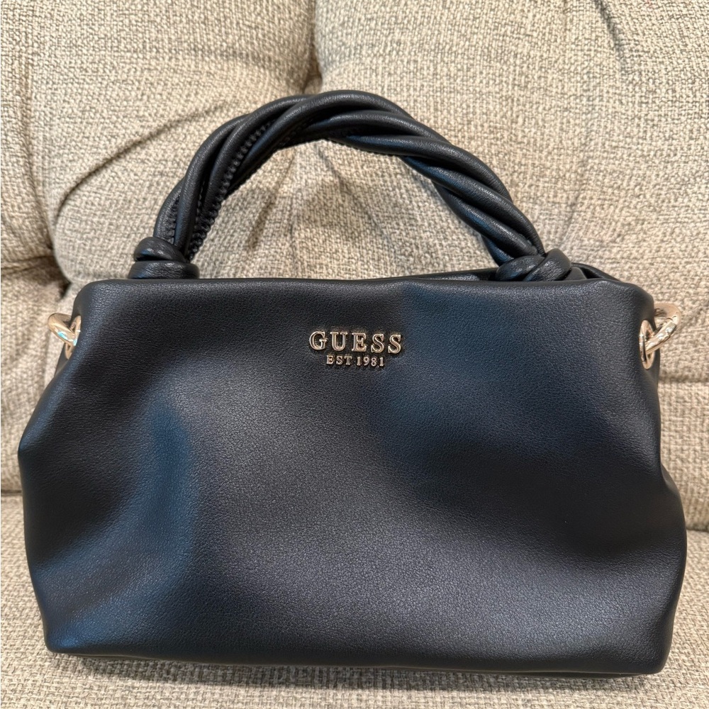 Guess Black Shoulder Bag with Twisted Handles